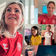 Aleris medarbejdere i fodboldtrøjer for at støtte op om fodboldtrøjefredag.