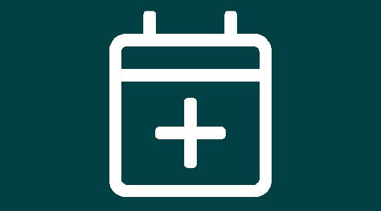 Kalender symbol i Aleris grønne farver.