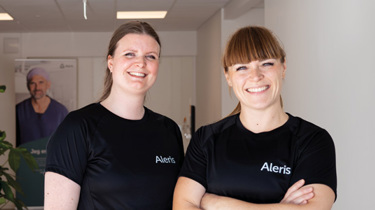 To af Aleris smilende fysioterapeuter.