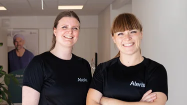 To af Aleris smilende fysioterapeuter.