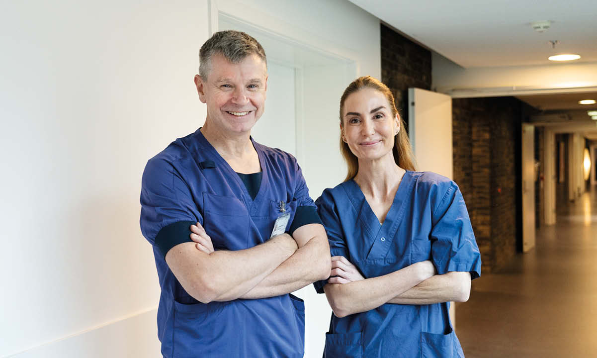 Jan Møller Nielsen og Camilla Asferg, speciallæge i kardiologi med speciale i ablation ved Aleris Hospitaler.