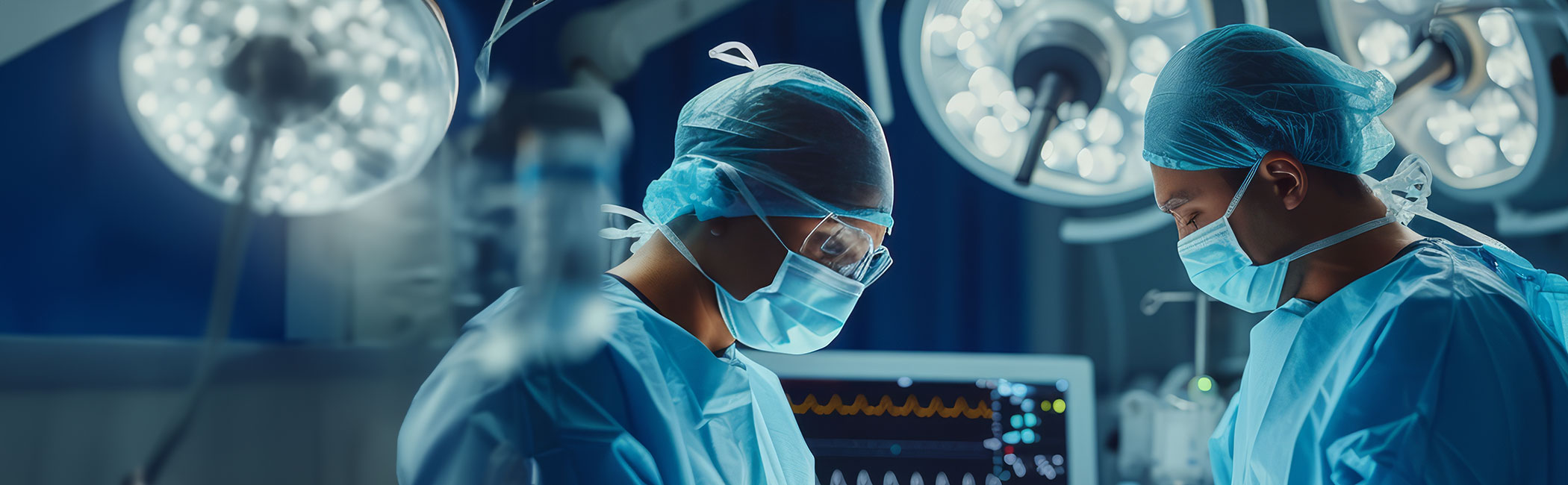 To kirurger foretager en operation.